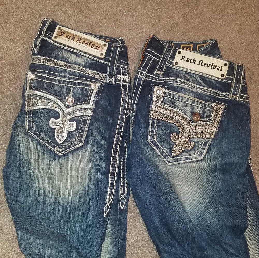 2 Rock Revival bootcut Jean's